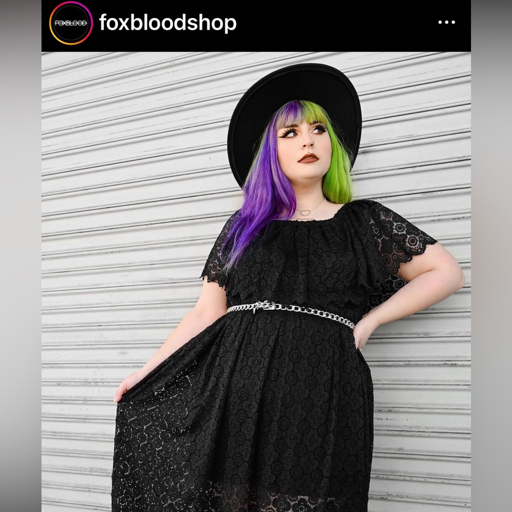 NWOT Foxblood Limited Edition Mourning Lace Maxi Dress
